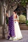 Chunri White Colour Pure Rayon Navratri Lehenga With Blouse Dupatta Suppliers In India LNB1665 